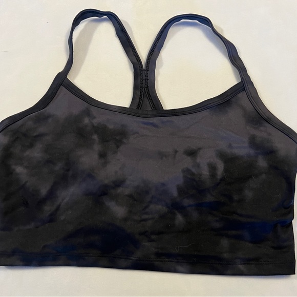 M NEW Black Tie Dye Longline Bralette Bra Maurices Racerback Cotton Wire-free - Picture 7 of 8